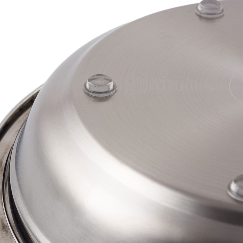 Assiette inox à rebord haut antidérapante – Image 2