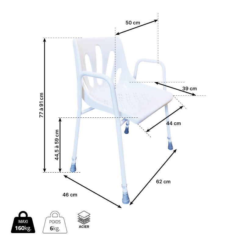 Chaise de douche englobante – Image 3