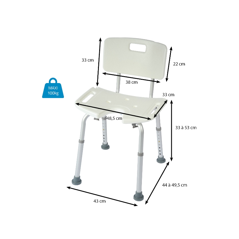 Chaise de douche New Bora – Image 8