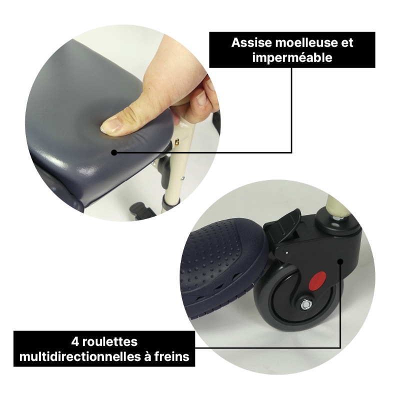 Fauteuil de toilettes mobile Sardaigne – Image 7