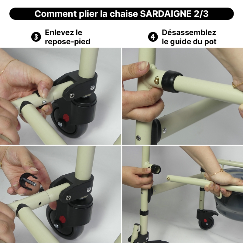Fauteuil de toilettes mobile Sardaigne – Image 10