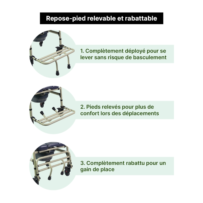 Fauteuil de toilettes mobile Sardaigne – Image 8