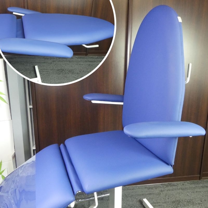 Fauteuil fixe en métal blanc spécial T19 - Seconde vie – Image 4