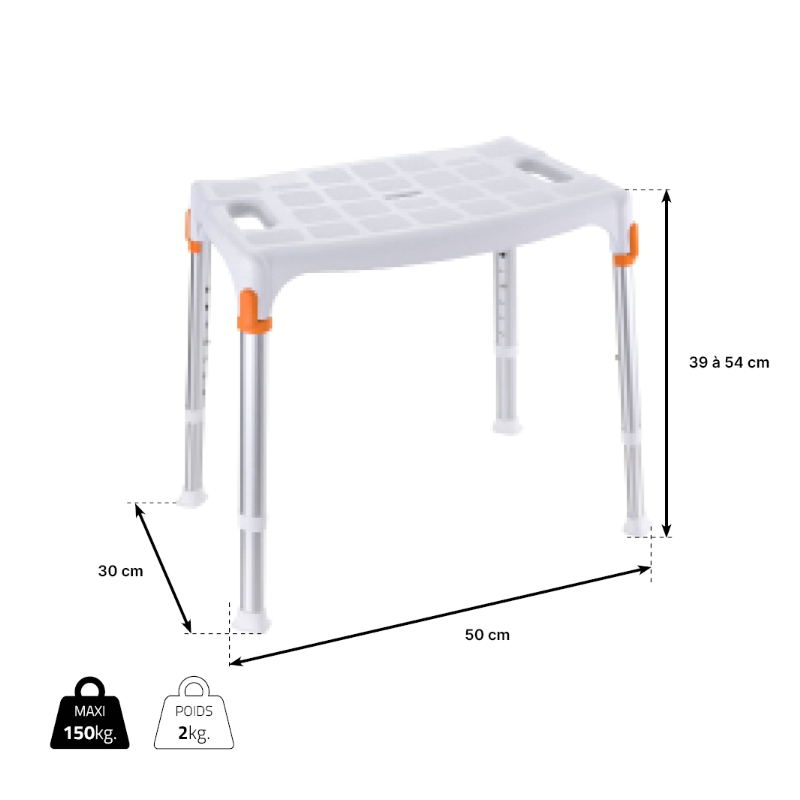 Tabouret de douche Capri Plus – Image 4